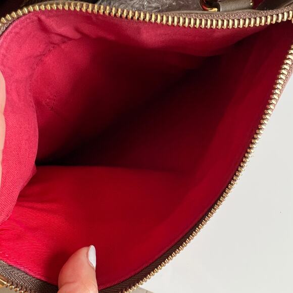 Chloe Dark Brown Leather Crossbody Bag with Gold Accents - Picture 8 of 16